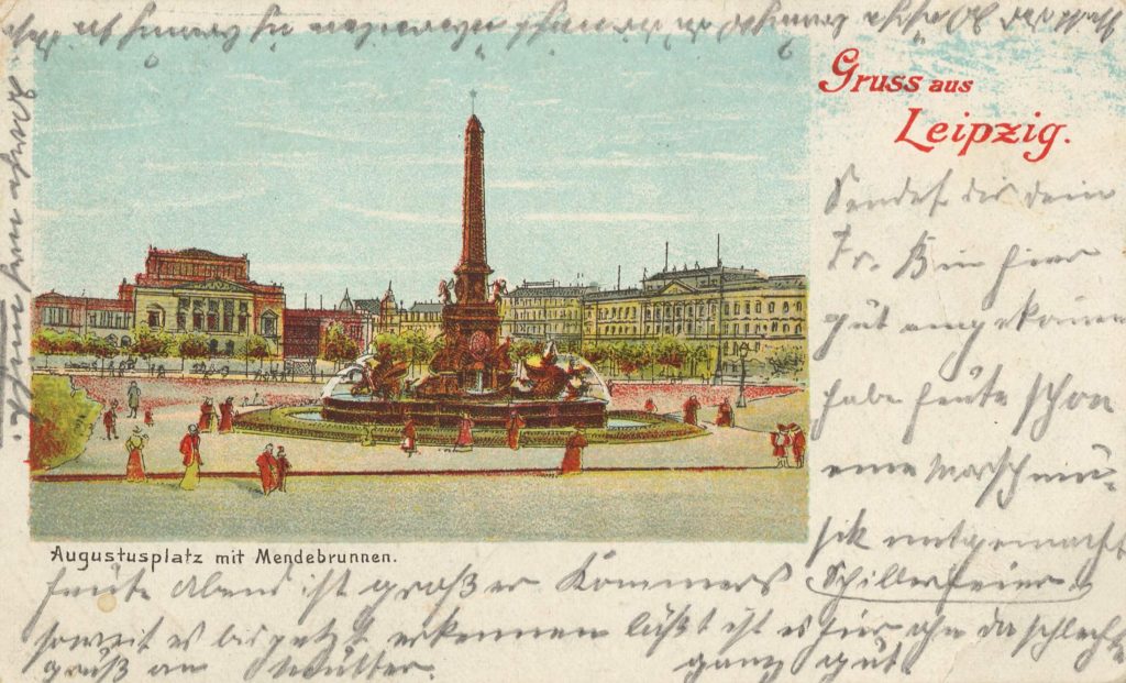 Augustusplatz mit Mendebrunnen (1905)