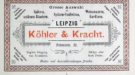 Reklame - Köhler & Kracht, Petersstrasse 32 (1884)