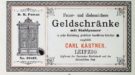 Reklame - Carl Kästner - Geldschränke (1884)