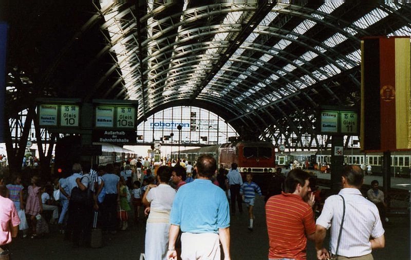 Leipzig Hauptbahnhof im August 1988 