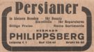Anzeige des Rauchwaren-Großhändlers Hermann Philippsberg, Brühl 56-60, Leipzig C 1 (1933)