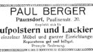 Paul Berger, Paunsdorf, Paulinenstr. 20