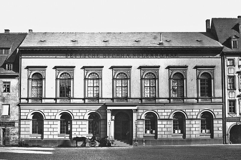 Die Buchhändlerbörse in Leipzig um 1890