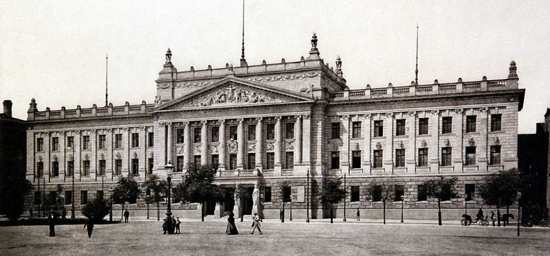 Augusteum, das frühere Hauptgebäude der Universtiät Leipzig 1898