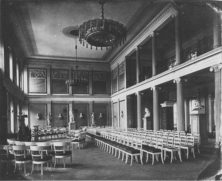 Aula des ehemaligen Augusteums im Jahre 1890. Architekt: Albert Geutebrück (1801-1868)