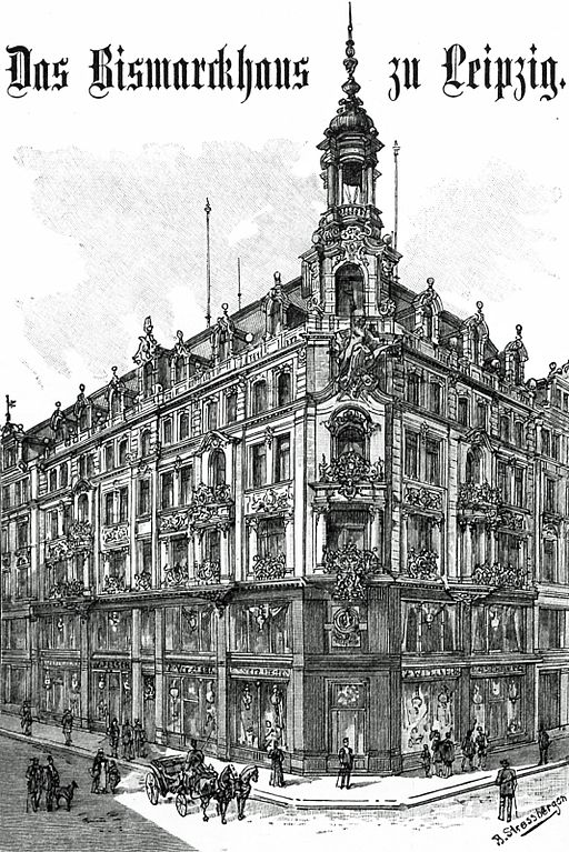 Das Bismarckhaus in Leipzig, Zeichnung aus der Illustrirten Zeitung von 1897