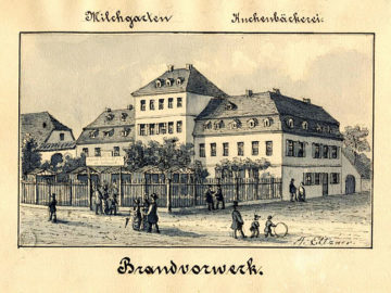 Das Brandvorwerk in Leipzig um 1860