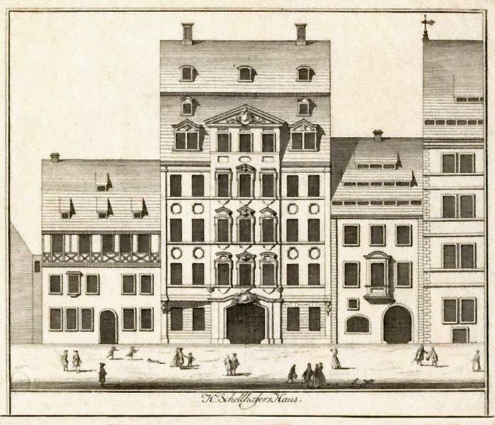 Das Schellhafersche Haus in Leipzig, später Hotel de Saxe