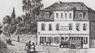 Der Gasthof Zum Sächsischen Haus in Connewitz vor dem Umbau 1868