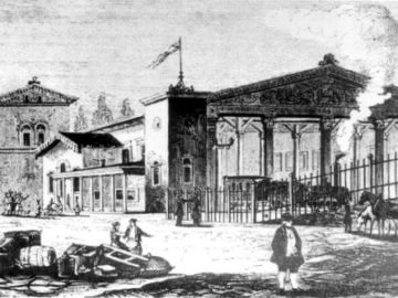 Der Magdeburger Bahnhof in Leipzig, 1844
