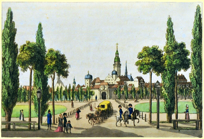 Das Grimmaische Tor 1804 mit dem „Platz vor dem Grimmaischen Thore“