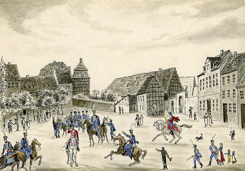 Vor dem Windmühlentor um 1812
