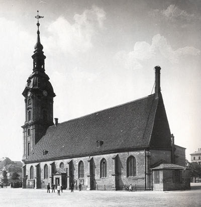 Johanniskirche in Leipzig vor dem Umbau durch Hugo Licht