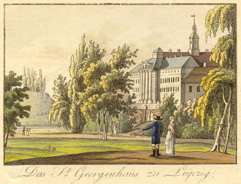 Das Georgenhaus in Leipzig zu Beginn des 19. Jahrhunderts