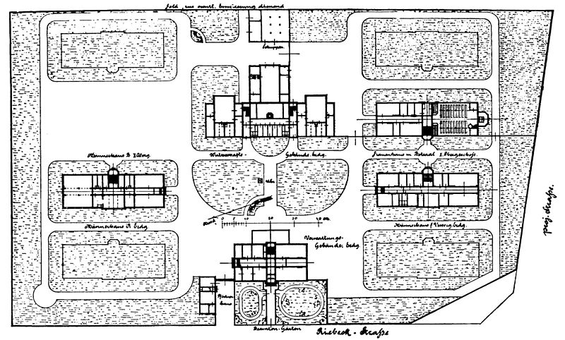 Plan der Zwangsarbeitsanstalt in Thonberg (1892)