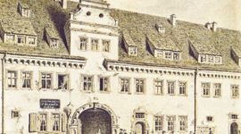 Torhaus des Leipziger Marstalls um 1860