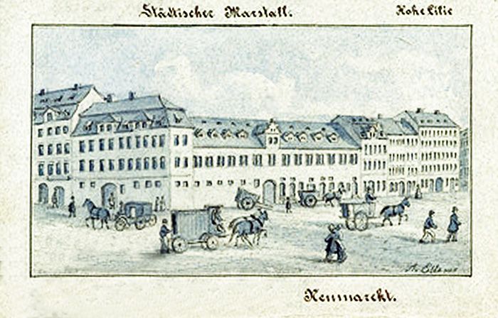 Der Neumarkt um 1860