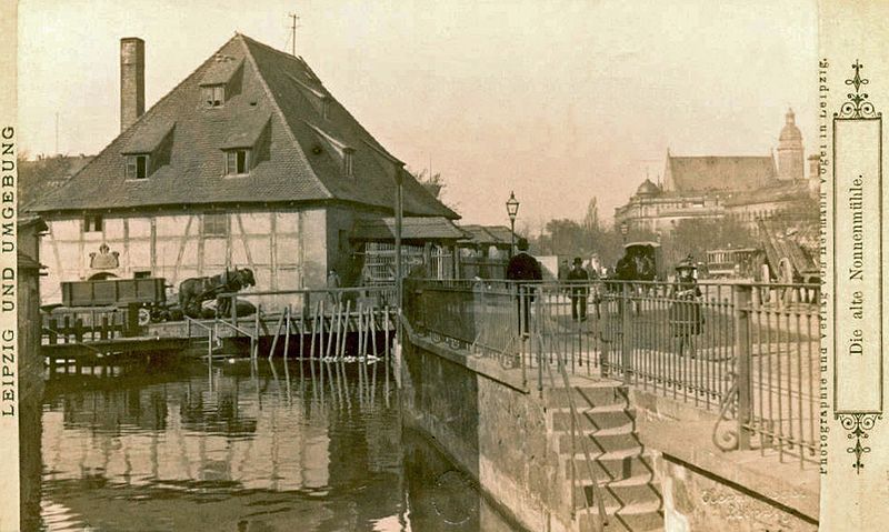 Die Nonnenmühle in Leipzig an der Harkortstraße um 1890