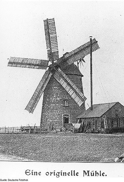 Die etwas spezielle Mühle in Hänichen 1908