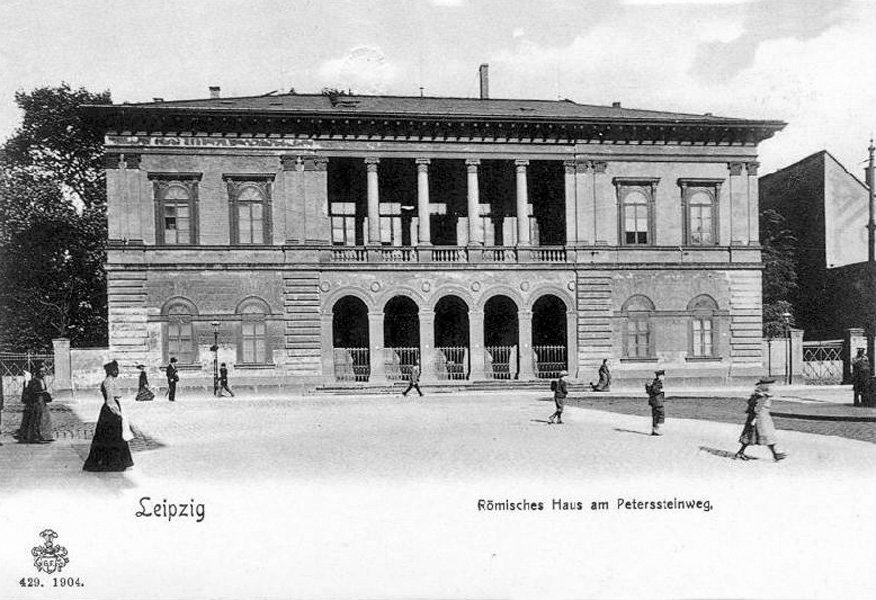 Das Römische Haus in Leipzig, Postkarte von 1904
