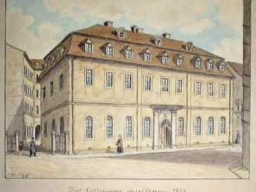 Das Collegium Juridicum (Hommel-Bau an der Schlossgasse), 1861 / Public Domain