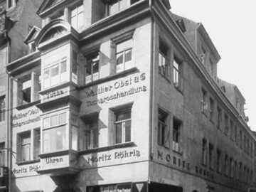 Der Alte Hof in Leipzig, Katharinenstraße 27 / Ecke Böttchergäßchen um 1900 / Public Domain