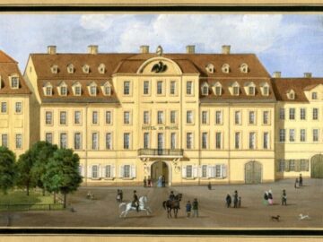 Das Hotel de Prusse am Roßplatz in Leipzig 1882 / Public Domain