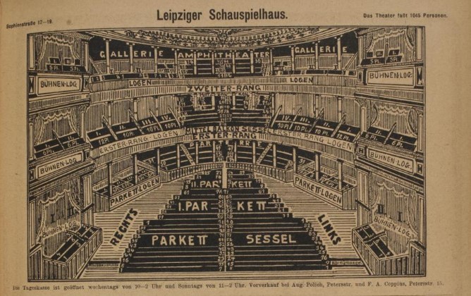 Sitzplan Leipziger Schauspielhaus 1921 / Public Domain