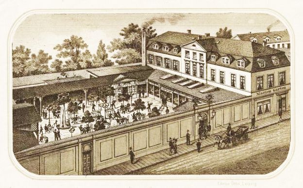 Restaurant Mariengarten Leipzig, 1877 / Public Domain