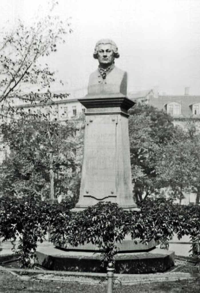 Samuel-Heinicke-Denkmal in Leipzig (1907) / Public Domain