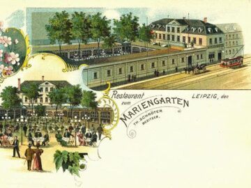 Restaurant „Zum Mariengarten“ in Leipzig um 1900 / Public Domain